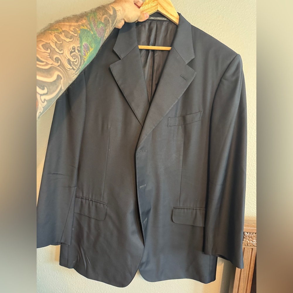 Black Ermenegildo Zegna Three Button Blazer